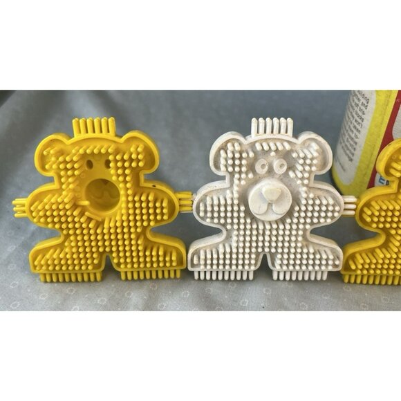 1976 Bristle Blocks Toy Set w/ Original Container + 6 Bristle Teddy Bears - Picture 9 of 11